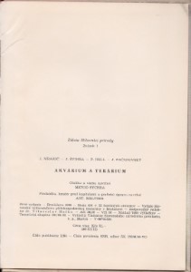 Akvrium a terrium, 19601